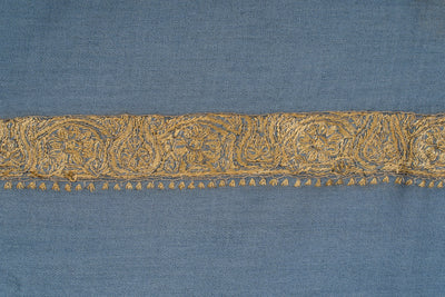 Sky Gold Rumal — Sozni Hand Embroidered