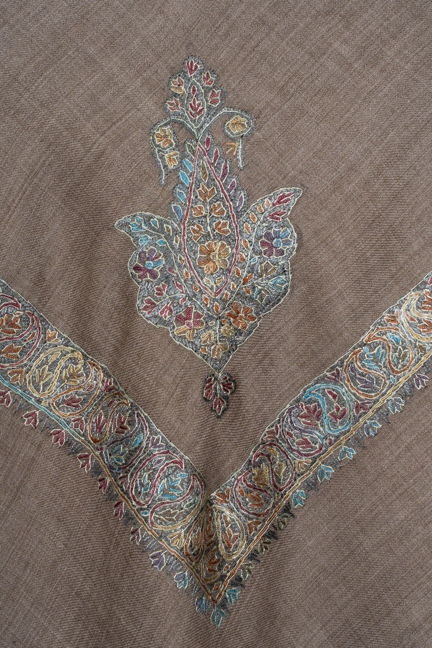 Hazel Bloom Rumal — Sozni Hand Embroidered
