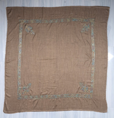 Hazel Bloom Rumal — Sozni Hand Embroidered