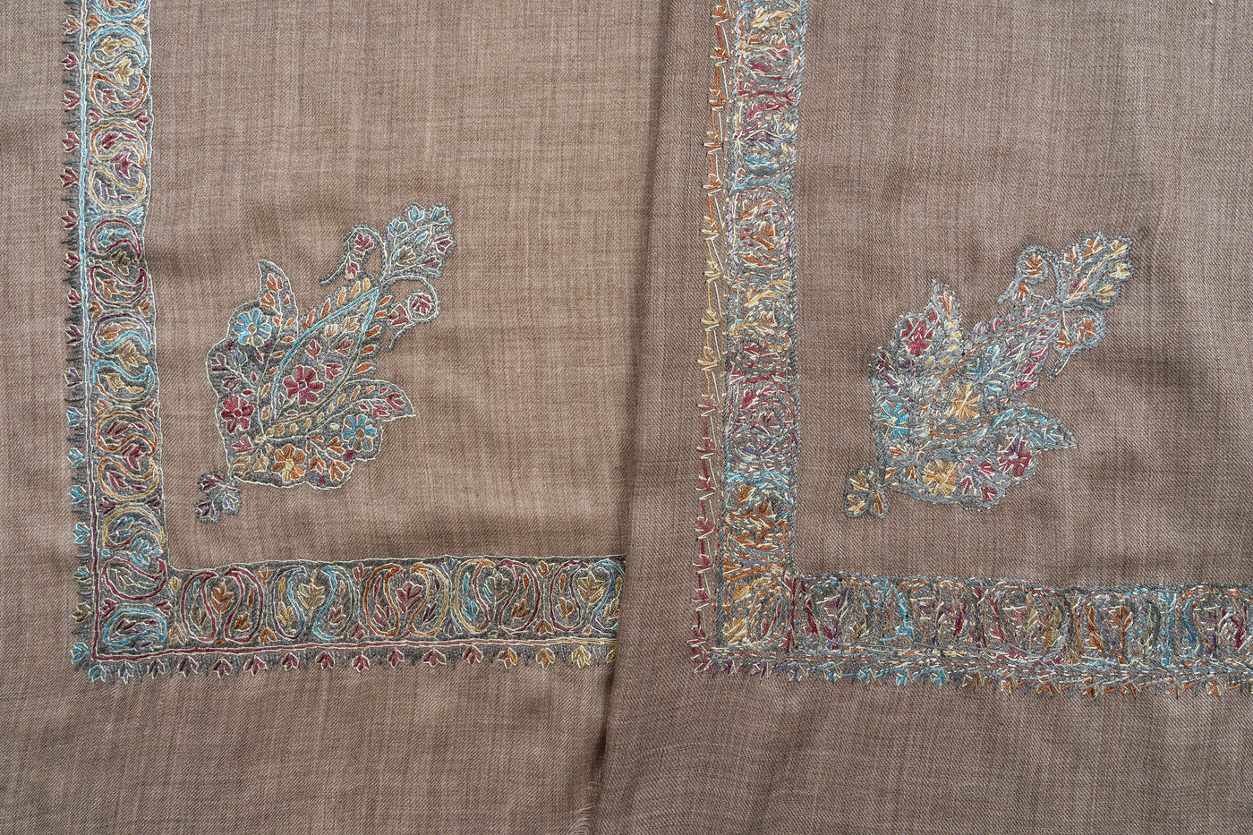 Hazel Bloom Rumal — Sozni Hand Embroidered