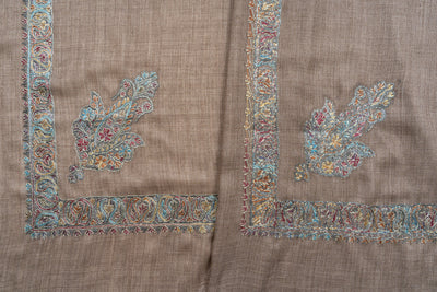 Hazel Bloom Rumal — Sozni Hand Embroidered