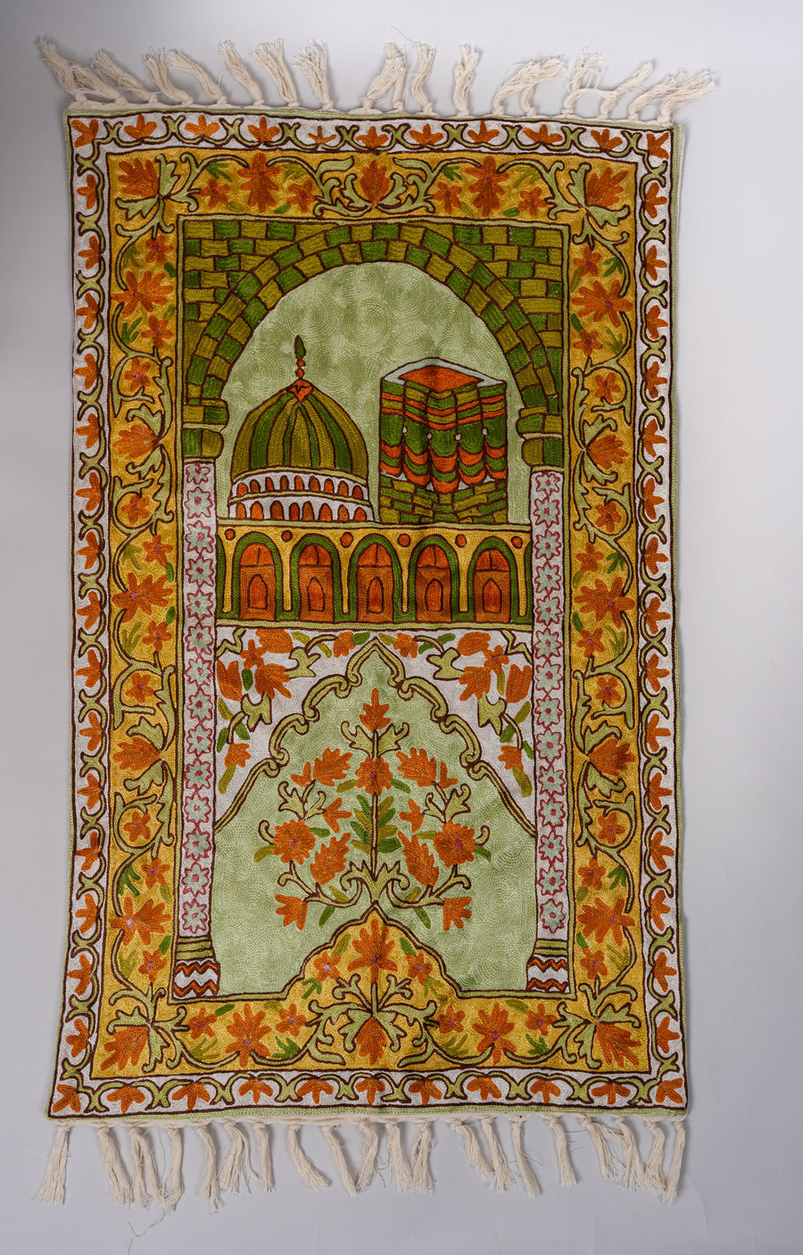 Zaitoon Qila Hand-Embroidered with Chain Stitch Detailing (Prayer Mat)