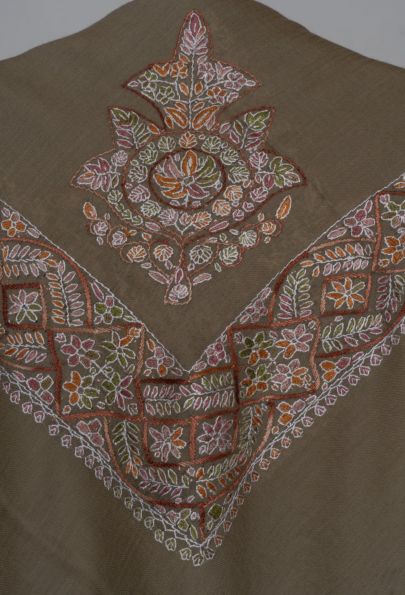 Earth Garden Rumal — Sozni Hand Embroidered