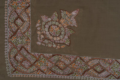 Earth Garden Rumal — Sozni Hand Embroidered