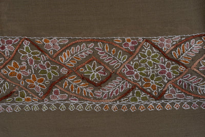 Earth Garden Rumal — Sozni Hand Embroidered
