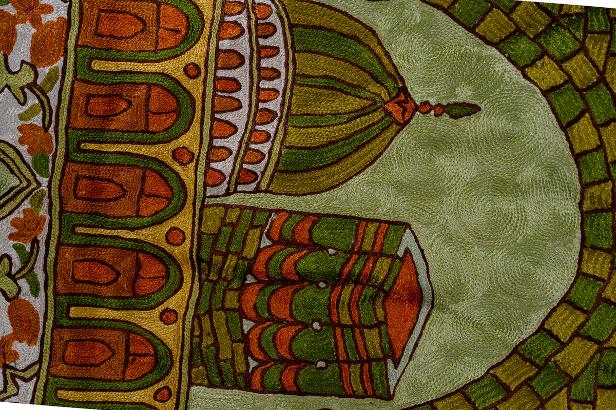 Zaitoon Qila Hand-Embroidered with Chain Stitch Detailing (Prayer Mat)
