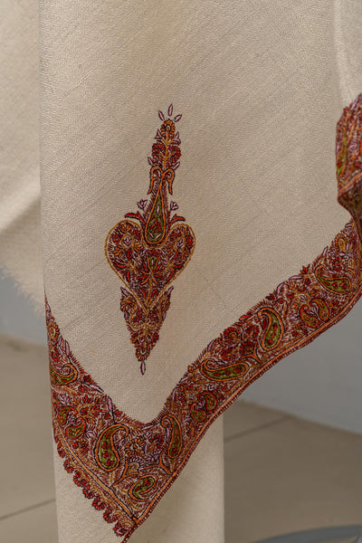 Pure Pashmina Shawl with Sozni Embroidery