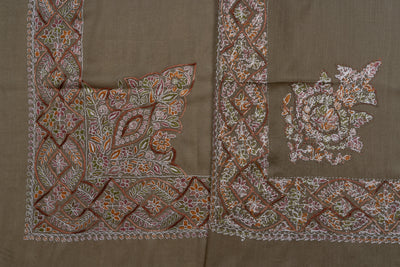 Earth Garden Rumal — Sozni Hand Embroidered
