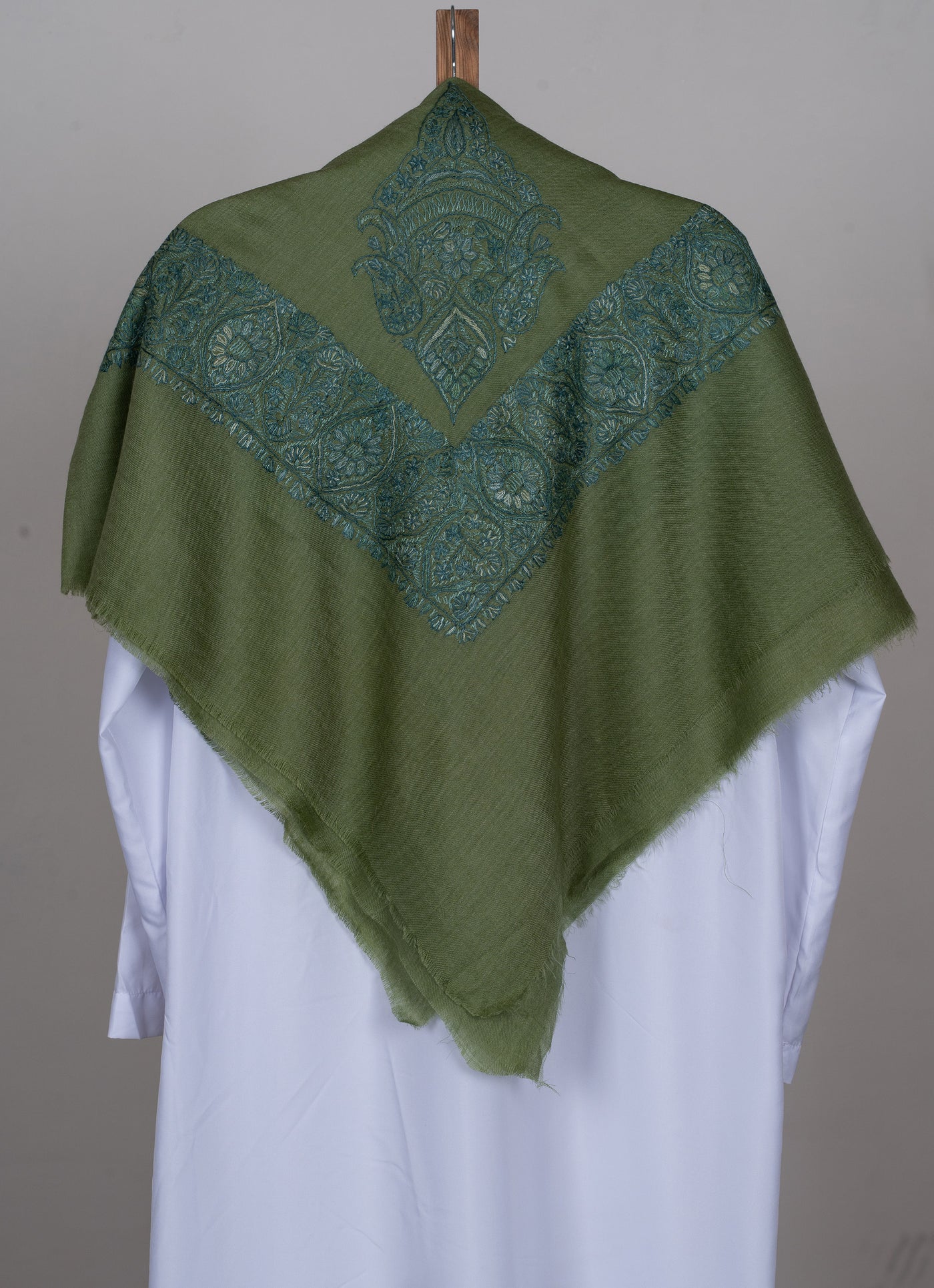 Meadow Leaf Rumal — Sozni Hand Embroidered