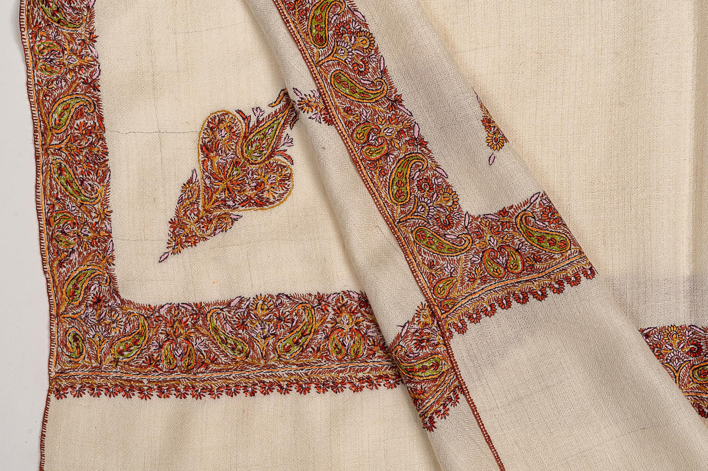 Pure Pashmina Shawl with Sozni Embroidery