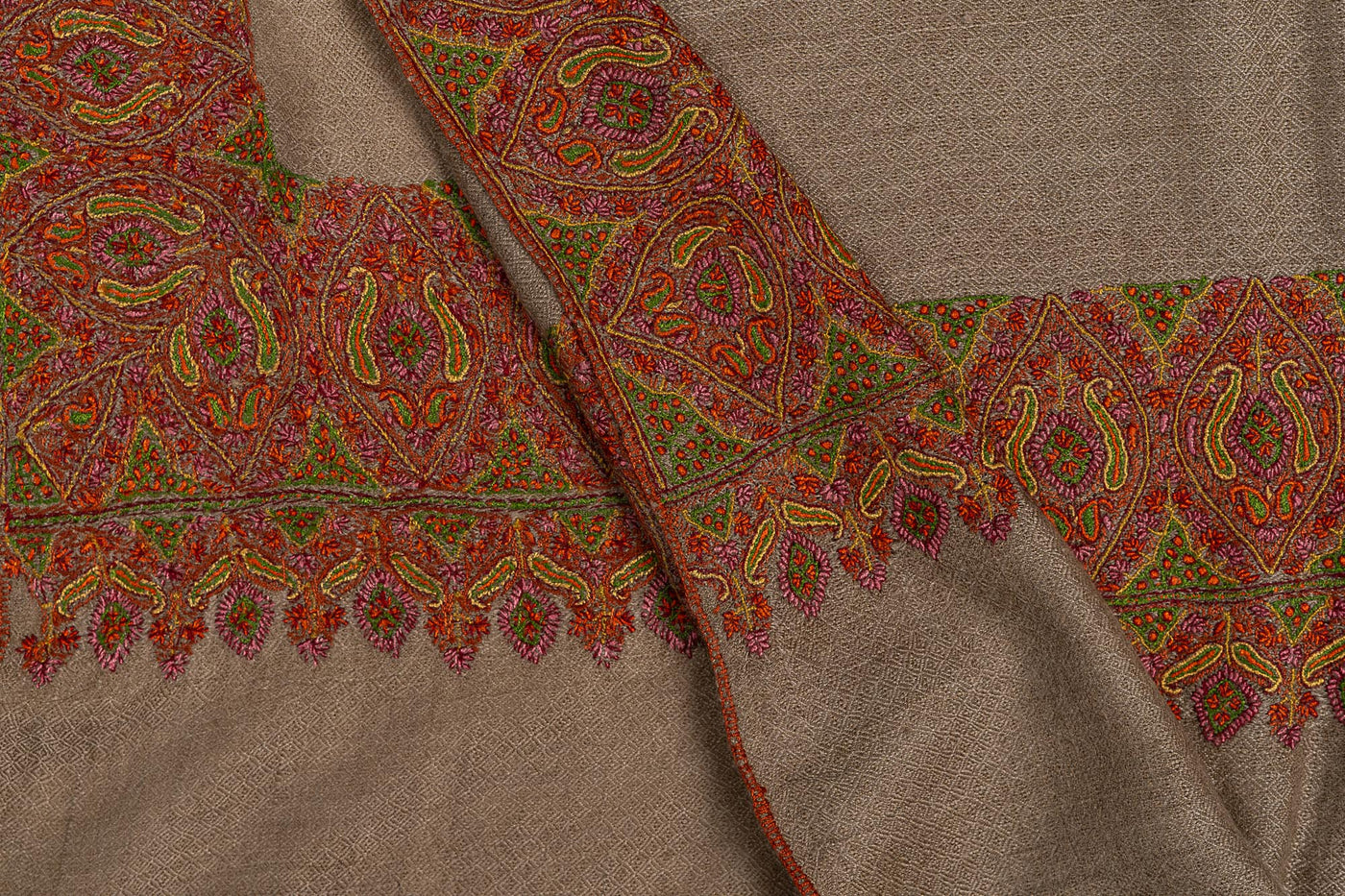 Pure Pashmina Shawl with Sozni Embroidery