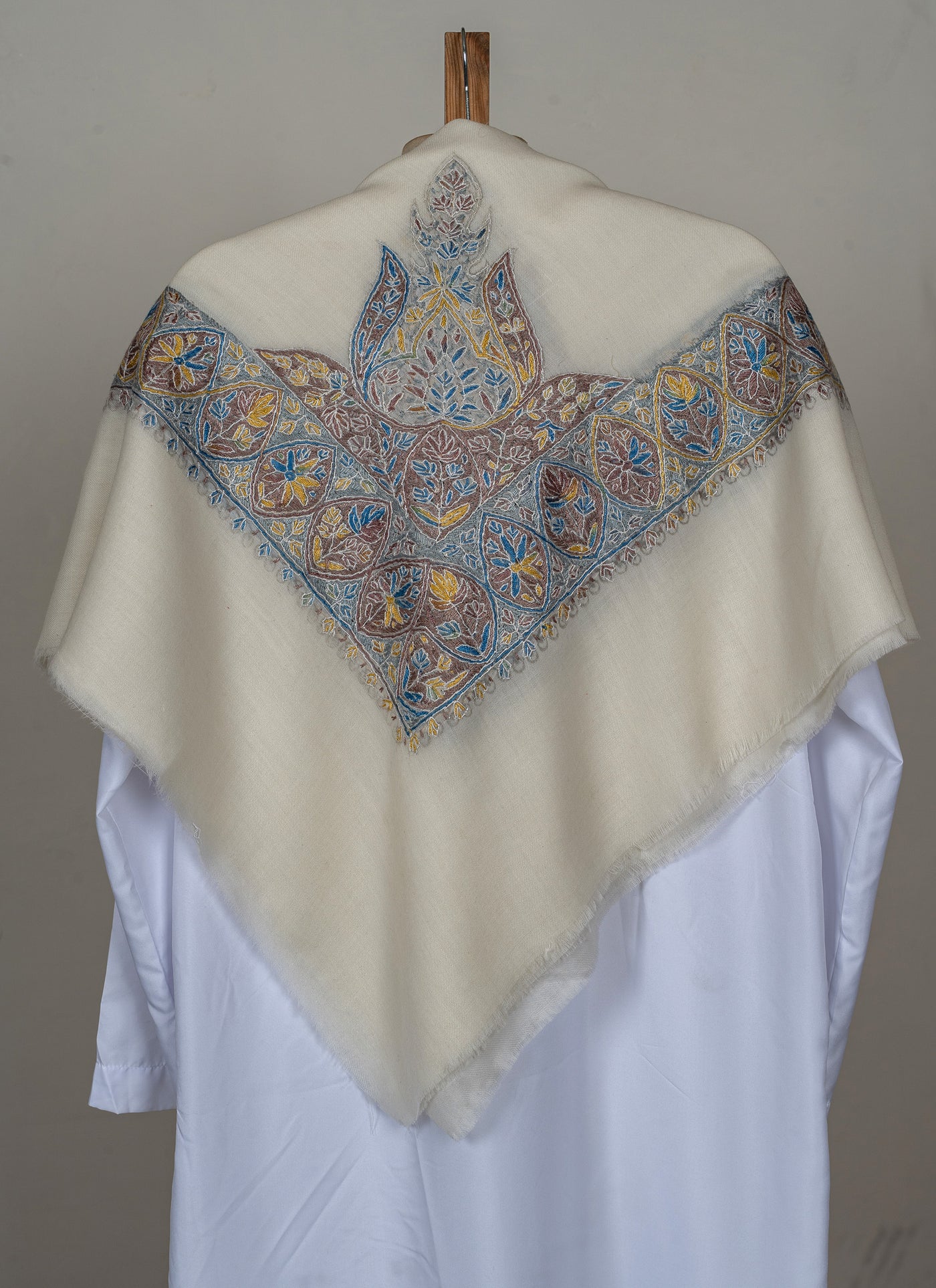 Moonlit Pastel Rumal — Sozni Hand Embroidered