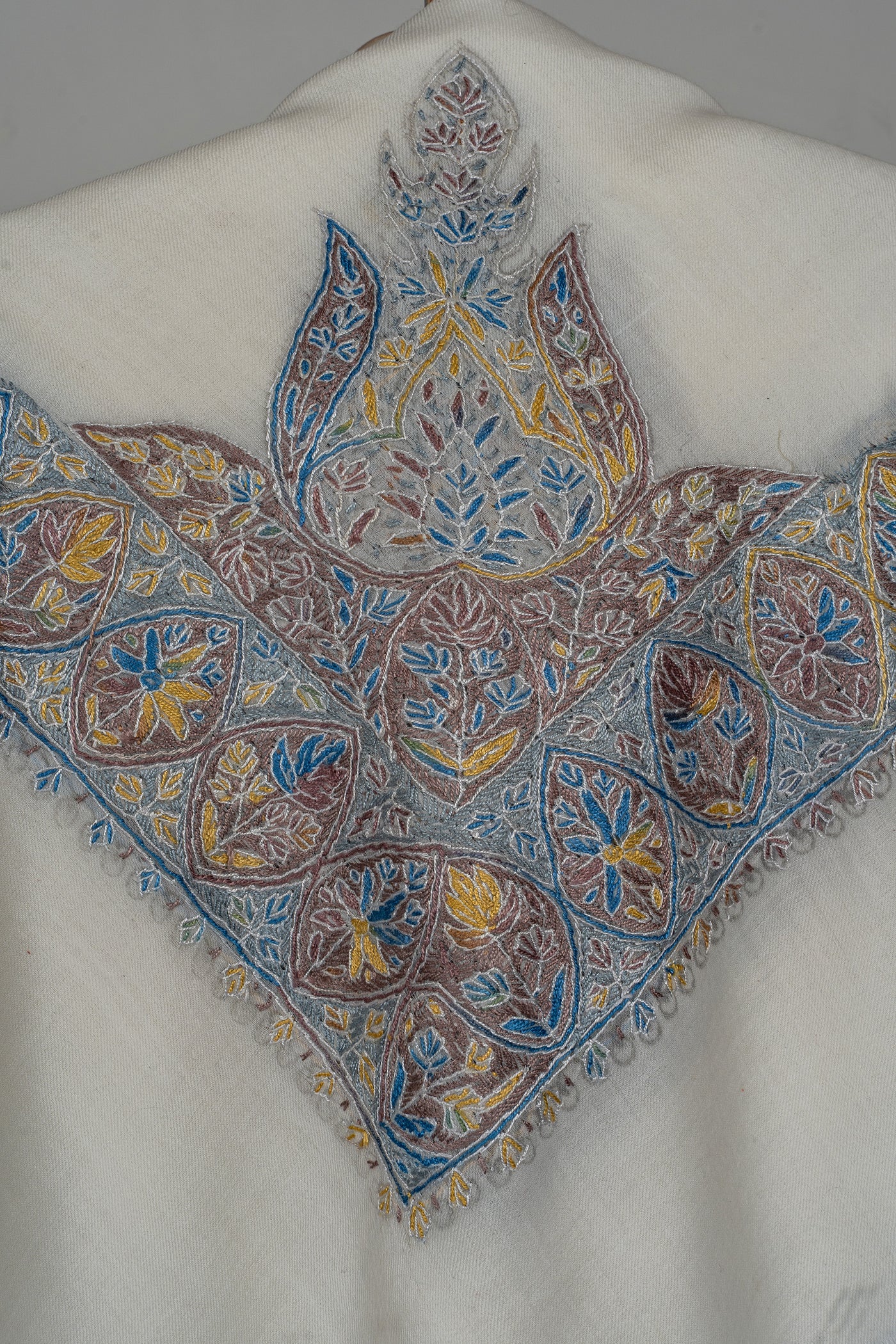 Moonlit Pastel Rumal — Sozni Hand Embroidered
