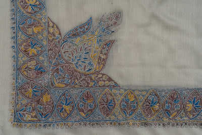 Moonlit Pastel Rumal — Sozni Hand Embroidered