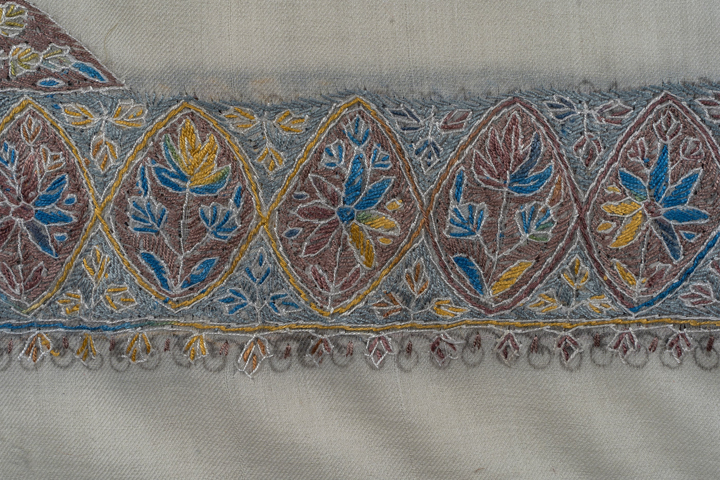 Moonlit Pastel Rumal — Sozni Hand Embroidered