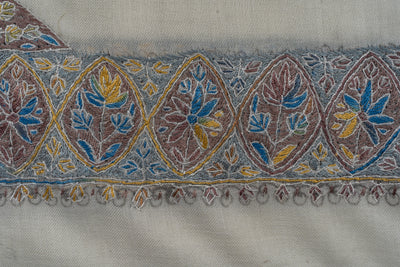 Moonlit Pastel Rumal — Sozni Hand Embroidered