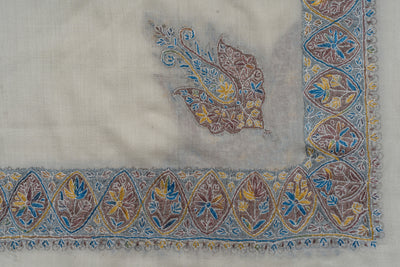 Moonlit Pastel Rumal — Sozni Hand Embroidered
