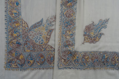 Moonlit Pastel Rumal — Sozni Hand Embroidered