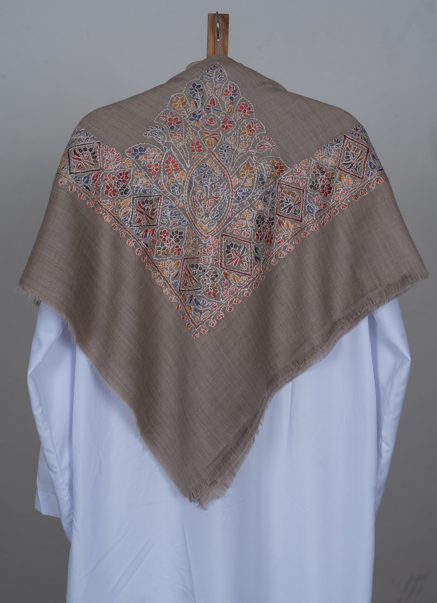 Earthen Glow Rumal — Sozni Hand Embroidered