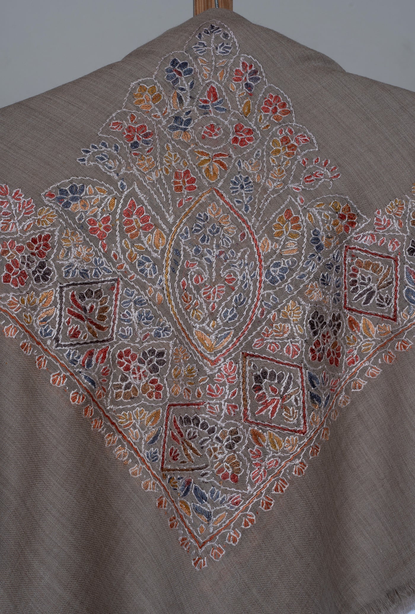 Earthen Glow Rumal — Sozni Hand Embroidered
