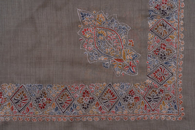Earthen Glow Rumal — Sozni Hand Embroidered