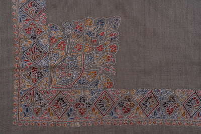 Earthen Glow Rumal — Sozni Hand Embroidered