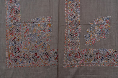 Earthen Glow Rumal — Sozni Hand Embroidered