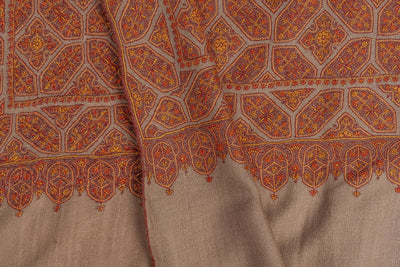 Amber Afsana Pure Pashmina Shawl with Sozni Embroidery