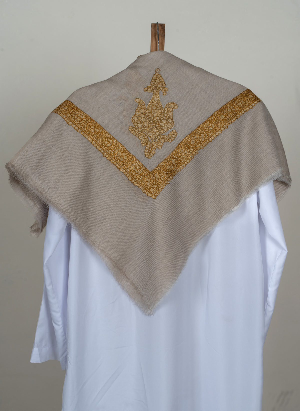 Sandstone Gold Rumal — Sozni Hand Embroidered