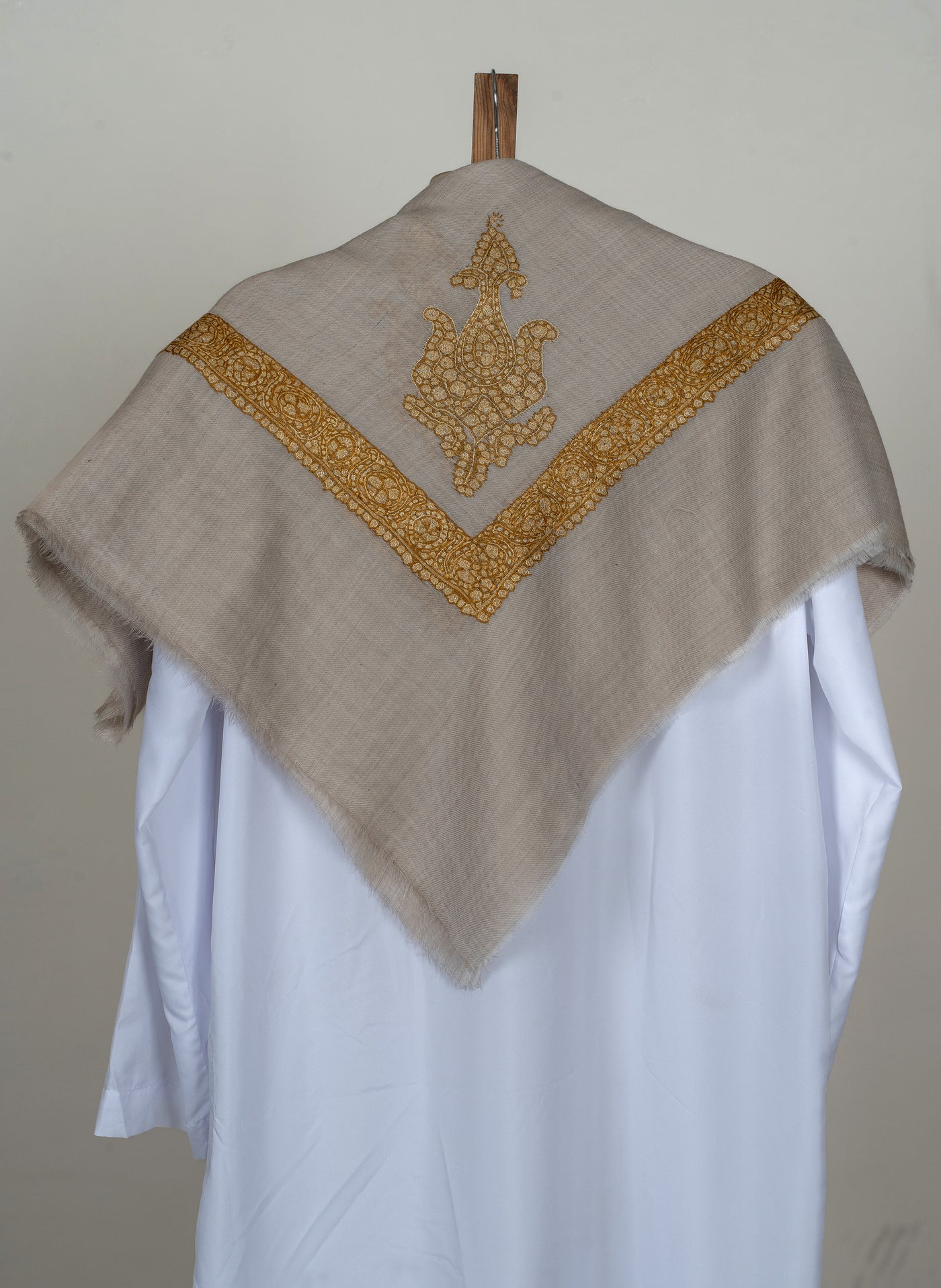 Sandstone Gold Rumal — Sozni Hand Embroidered