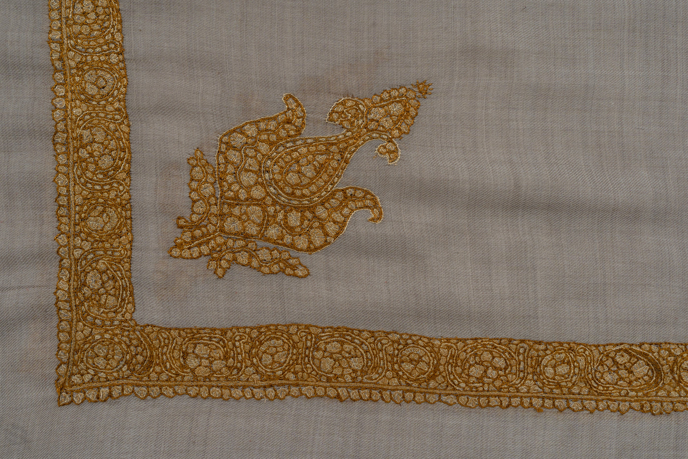 Sandstone Gold Rumal — Sozni Hand Embroidered
