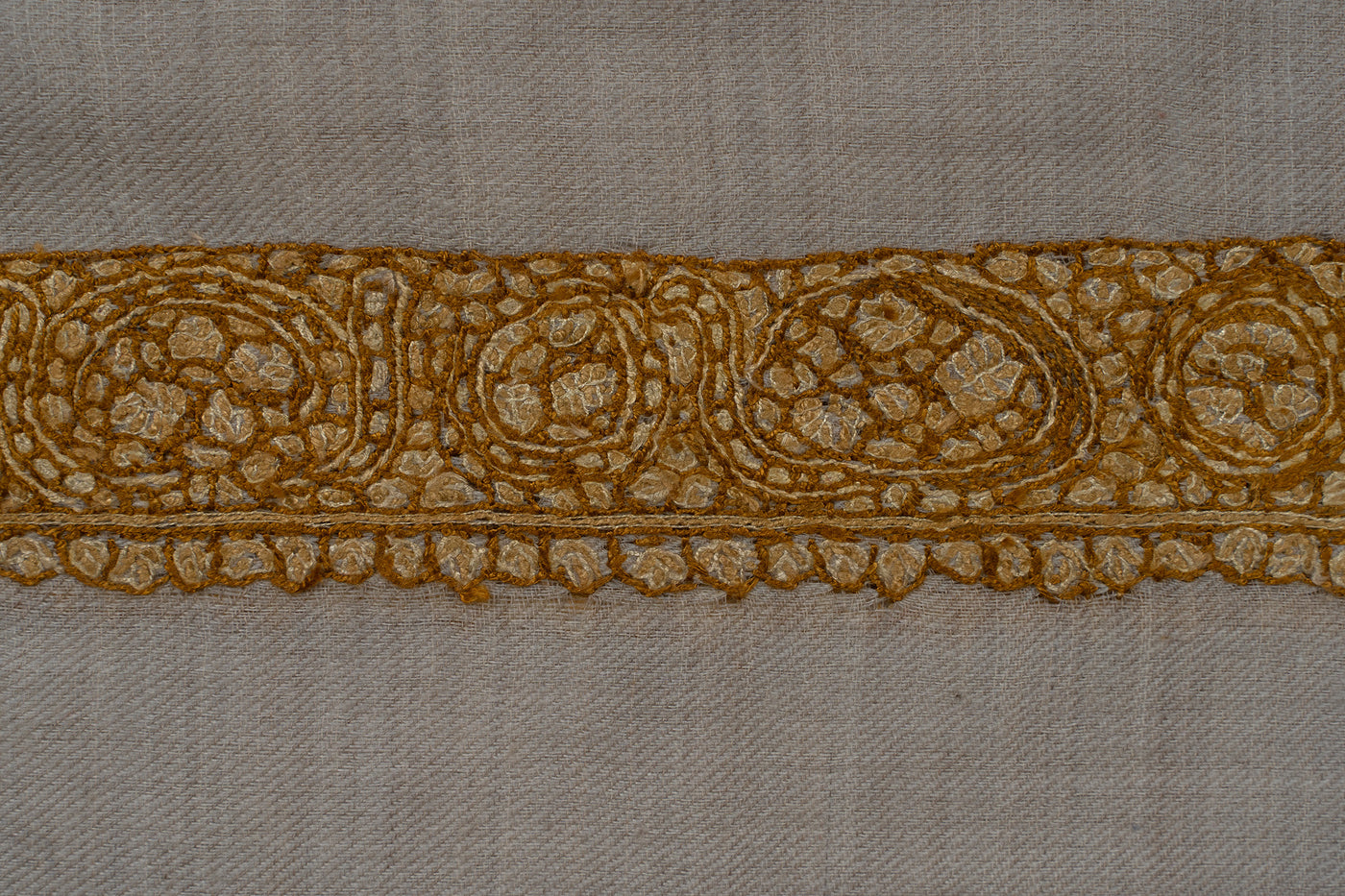 Sandstone Gold Rumal — Sozni Hand Embroidered