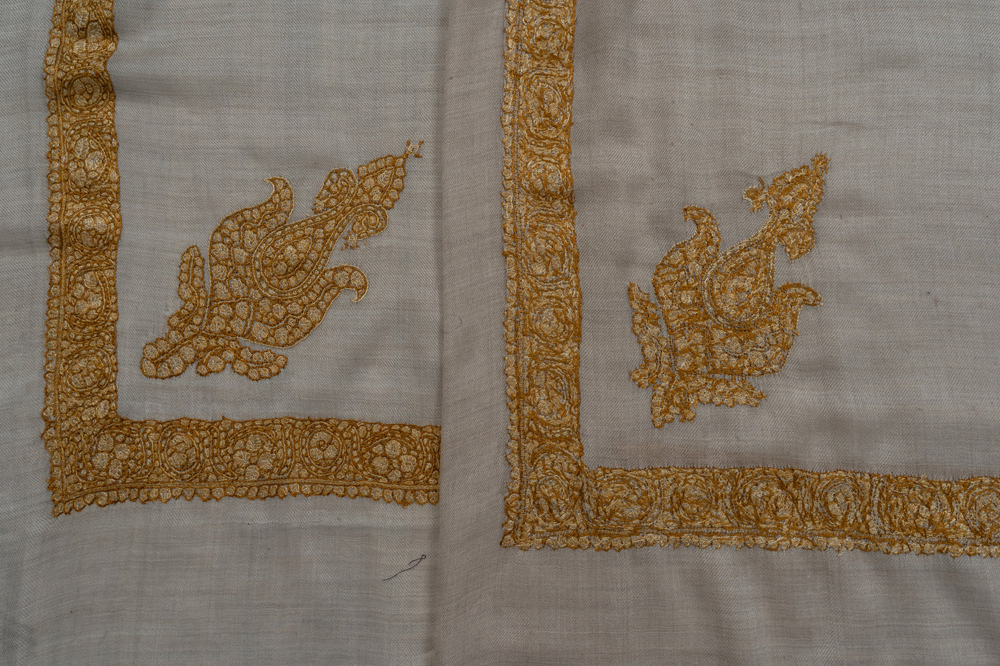 Sandstone Gold Rumal — Sozni Hand Embroidered