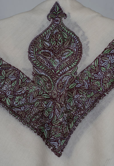 Meadow Bloom Rumal — Sozni Hand Embroidered