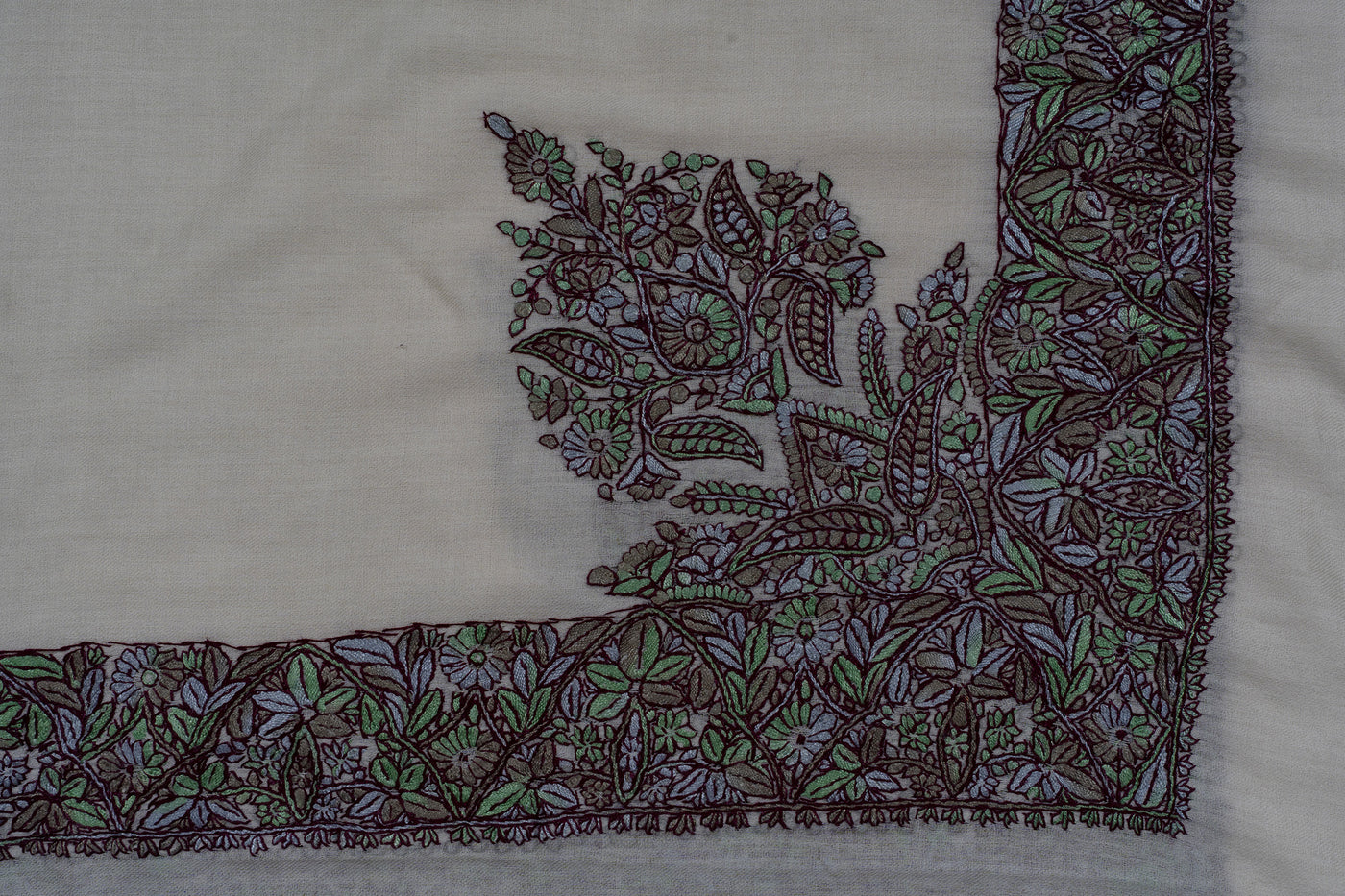 Meadow Bloom Rumal — Sozni Hand Embroidered