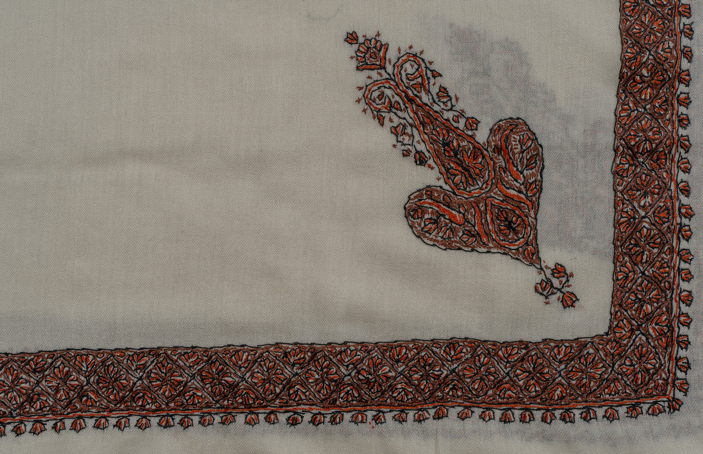 Fern Enclave Rumal — Sozni Hand Embroidered