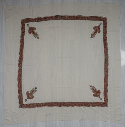 Fern Enclave Rumal — Sozni Hand Embroidered