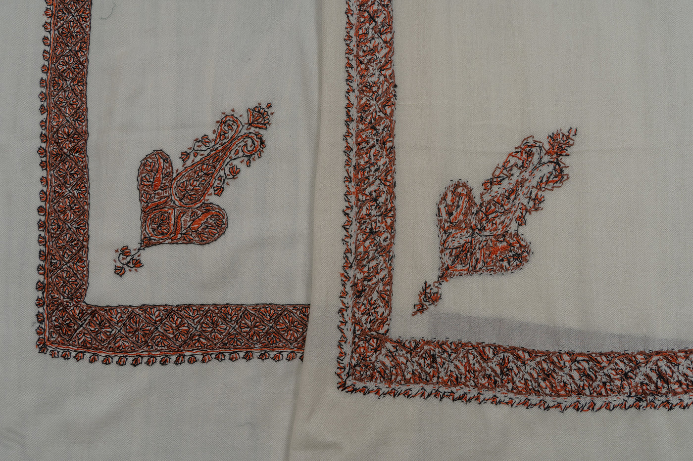 Fern Enclave Rumal — Sozni Hand Embroidered