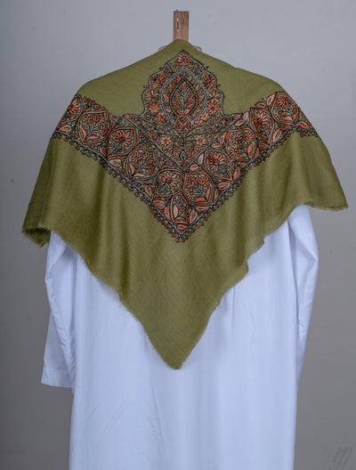 Olive Ember Rumal — Sozni Hand Embroidered