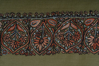 Olive Ember Rumal — Sozni Hand Embroidered