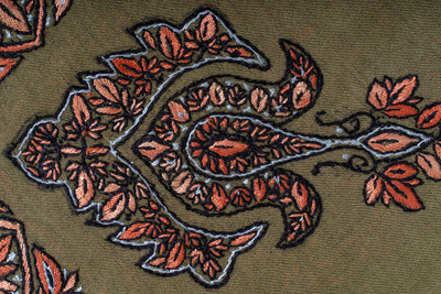 Olive Ember Rumal — Sozni Hand Embroidered