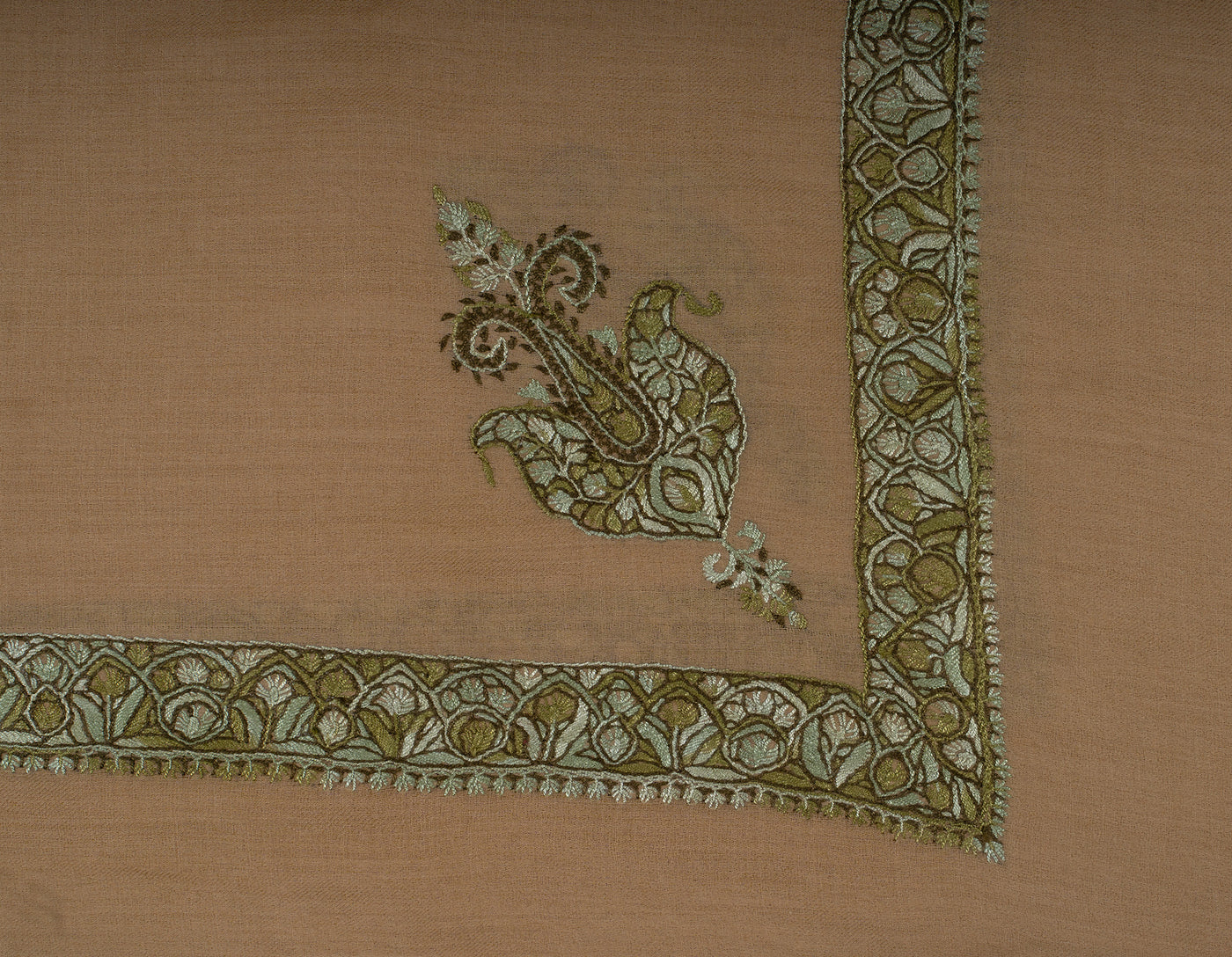 Desert Sage Rumal — Sozni Hand Embroidered