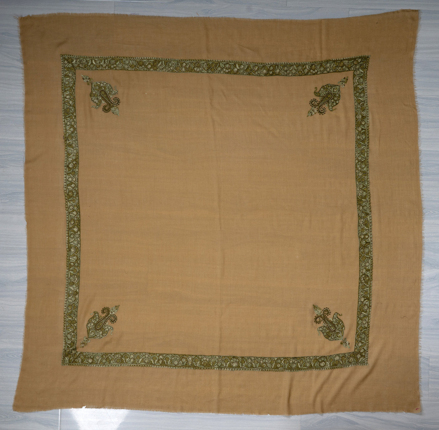 Desert Sage Rumal — Sozni Hand Embroidered