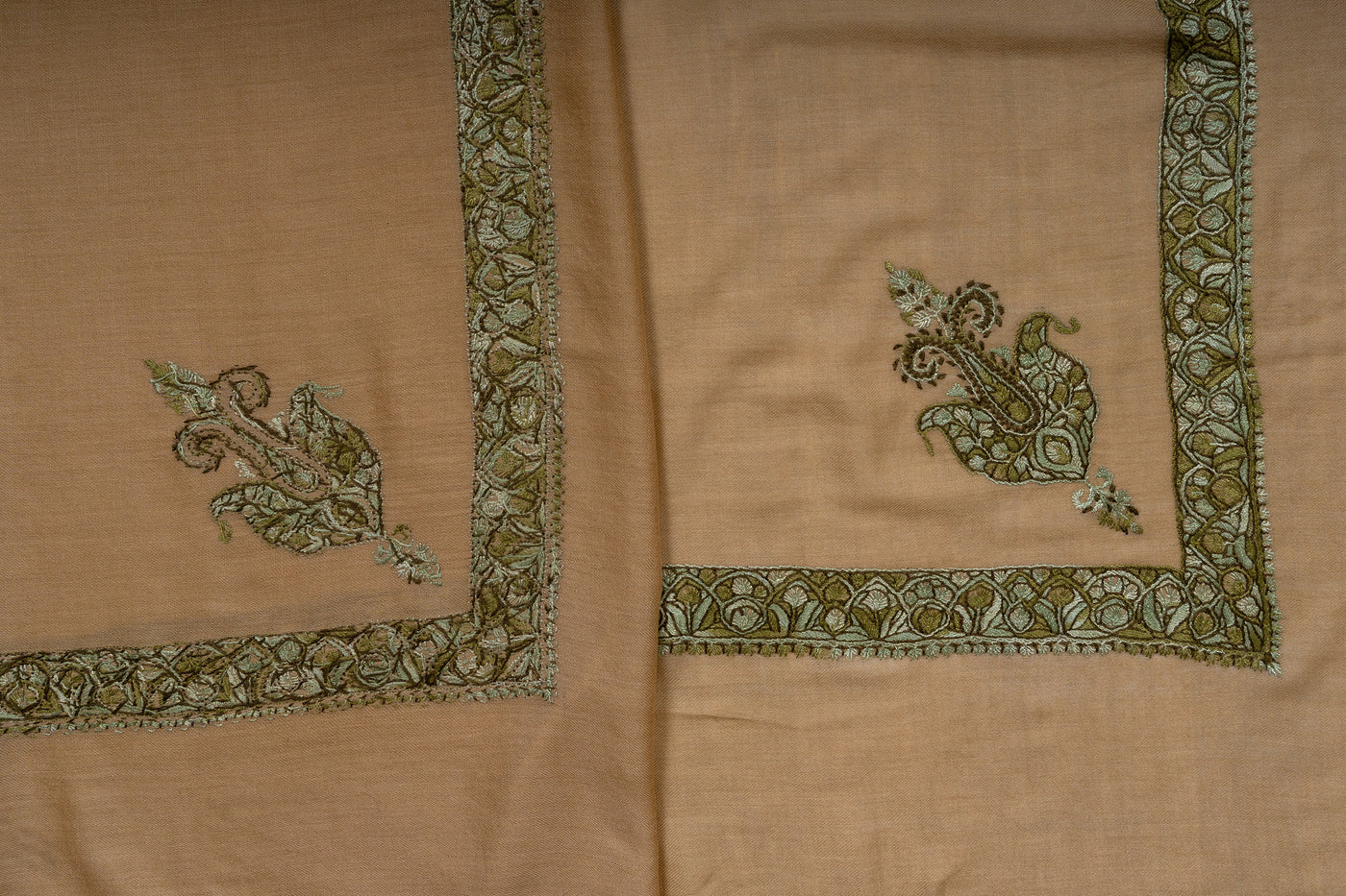 Desert Sage Rumal — Sozni Hand Embroidered