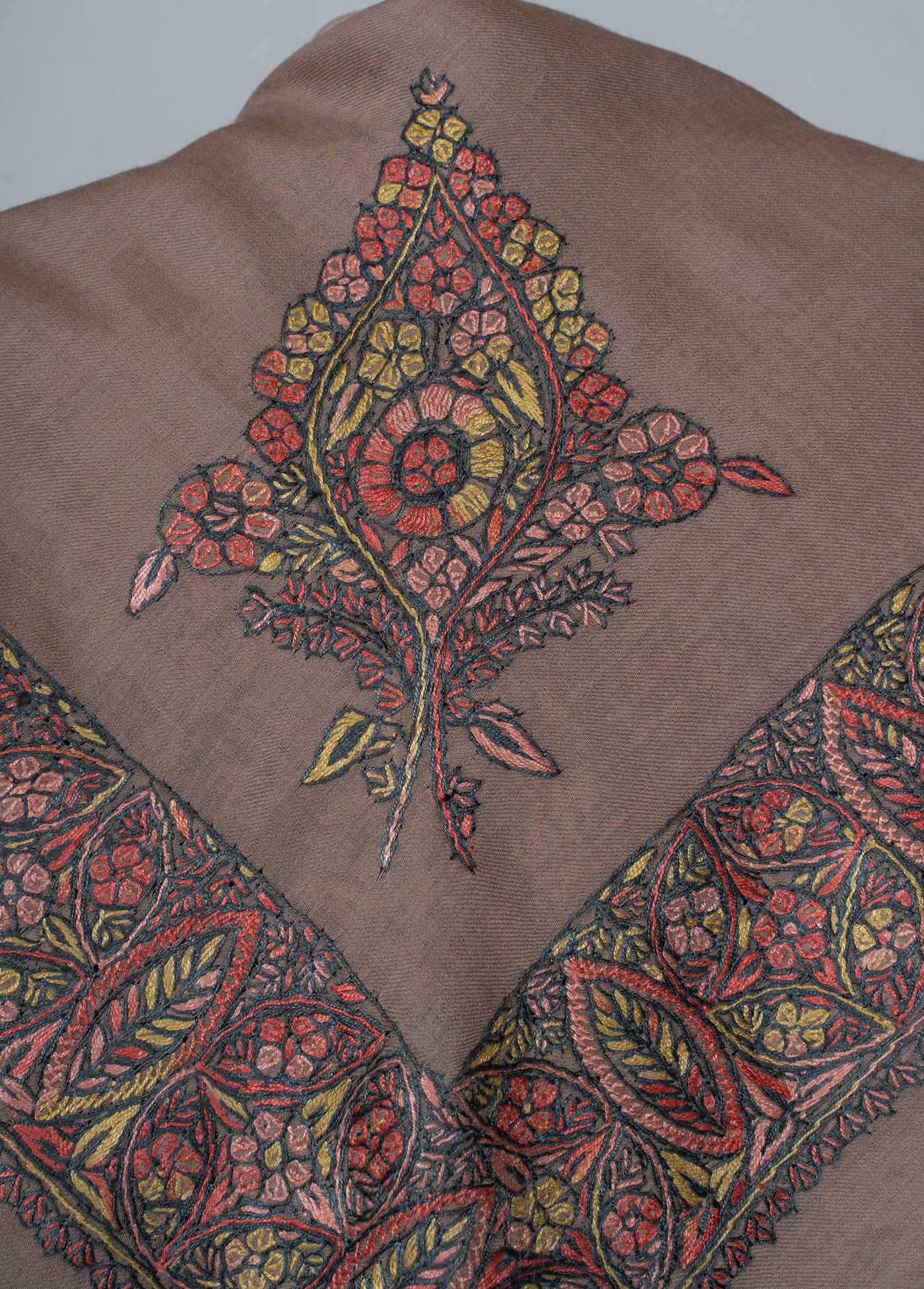 Autumn Bloom Rumal — Sozni Hand Embroidered