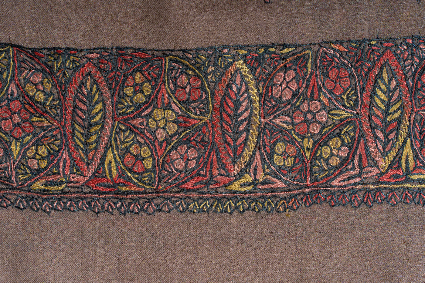 Autumn Bloom Rumal — Sozni Hand Embroidered