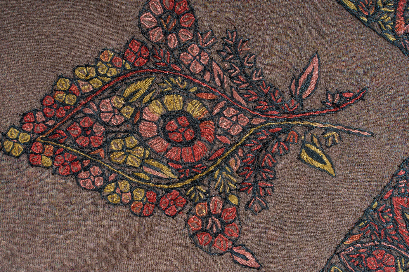 Autumn Bloom Rumal — Sozni Hand Embroidered