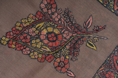 Autumn Bloom Rumal — Sozni Hand Embroidered