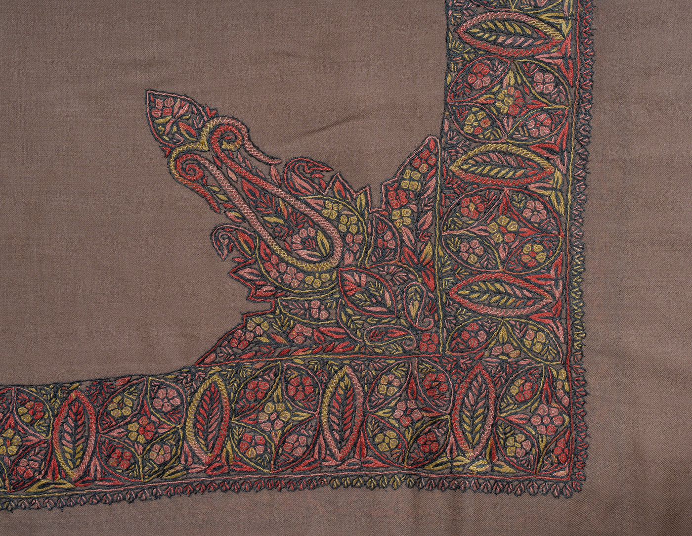 Autumn Bloom Rumal — Sozni Hand Embroidered