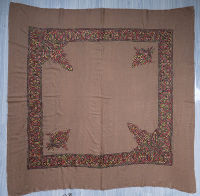 Autumn Bloom Rumal — Sozni Hand Embroidered